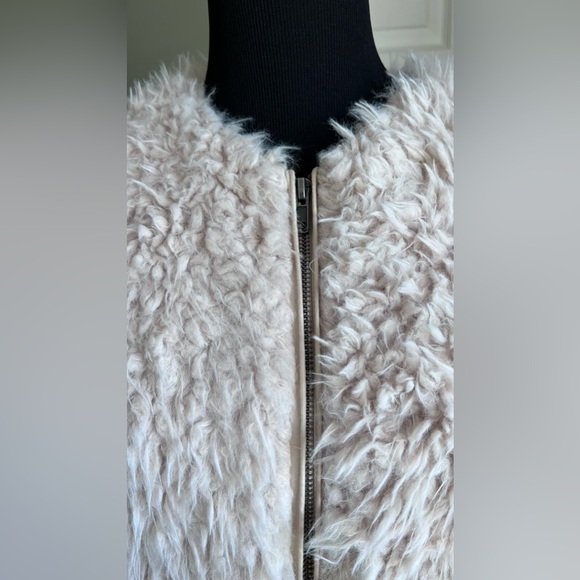 BB Dakota Wubby Collarless Jacket Full Zip Sz Small Super Soft Long Trench 0207 - Picture 3 of 9